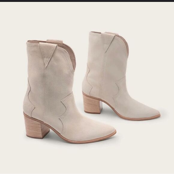 KAANAS cowgirl boots x Madewell Porto pointed toe boots in gray suede Size 9 New - Picture 11 of 11